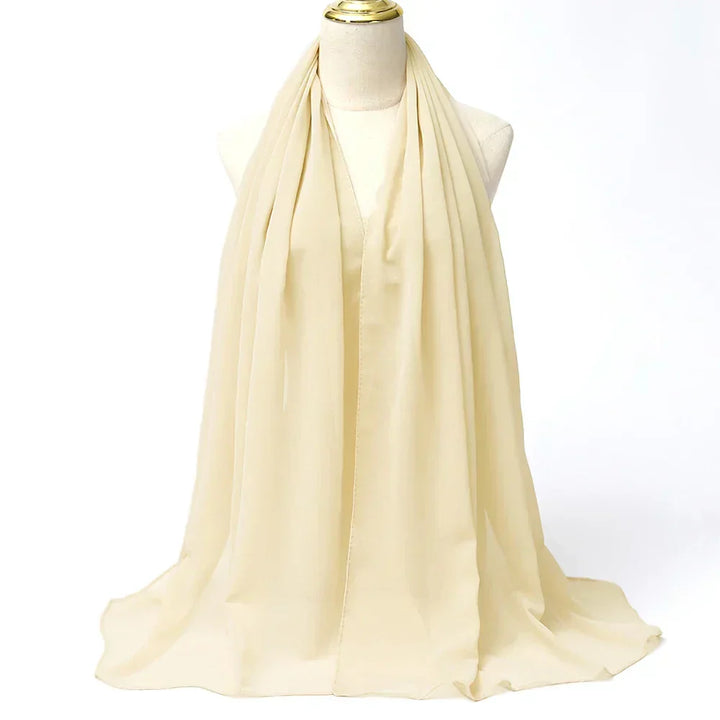 Elegant women's chiffon hijab. Versatile head covering & lightweight accessory for all seasons. Gift for her.