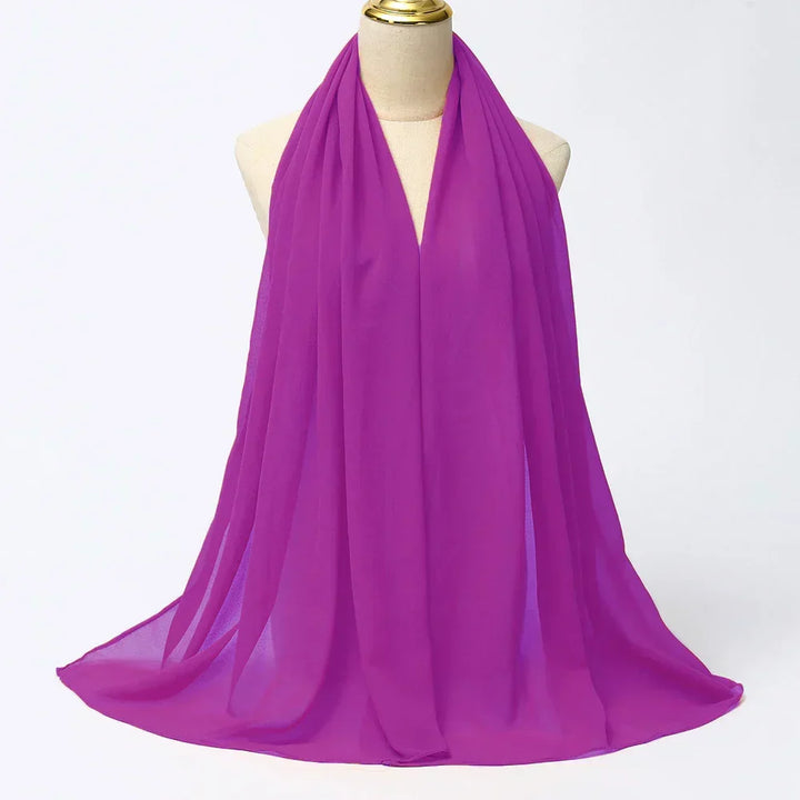 Leilani lightweight chiffon hijab scarf. All-season women's headwear & elegant accessory for modest fashion.