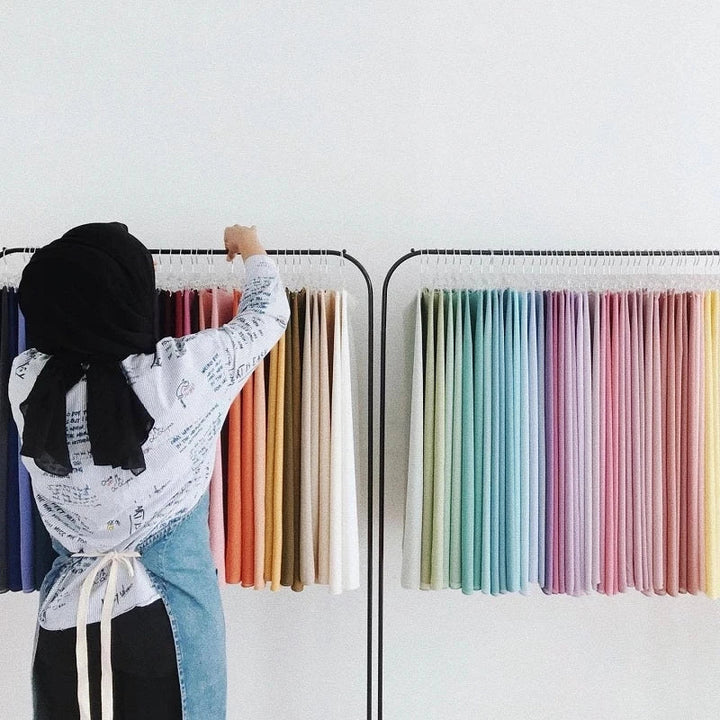 Gift for her: Leilani chiffon hijab scarf. Lightweight, all-season women's headwear for versatile styling.