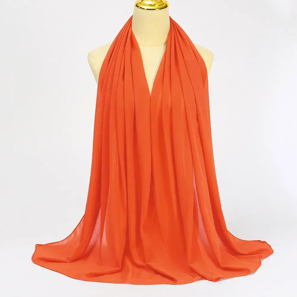 Versatile Leilani chiffon scarf, a lightweight head covering for all-season women's modest fashion.