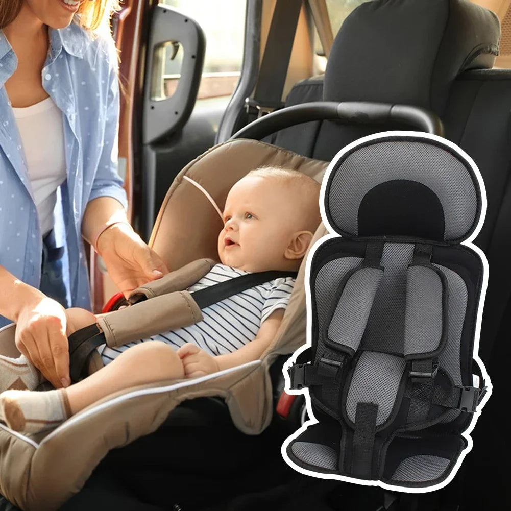 Durable and safe toddler booster car seat, featuring a multi-point safety harness for secure car adventures.