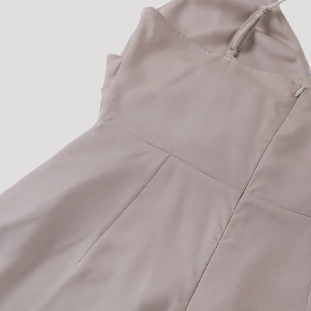 Chloe slit maxi dress for weddings, long elegant evening wear for guests
