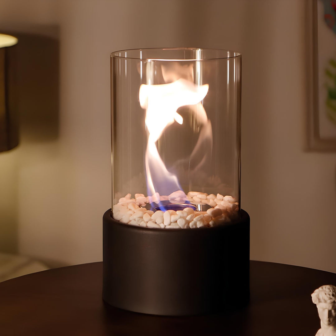 Decorative classic oil lamp with an open flame, ideal for atmospheric home ambiance and vintage decor.
