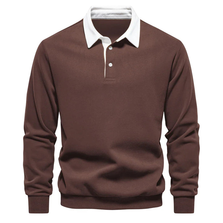 Everyday men's rugby shirt, a comfortable pullover with a classic long sleeve design.