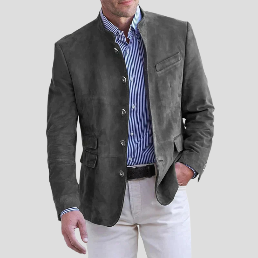 Versatile men's classic blazer, suitable for formal business meetings, professional wear, or stylish smart casual outfits.