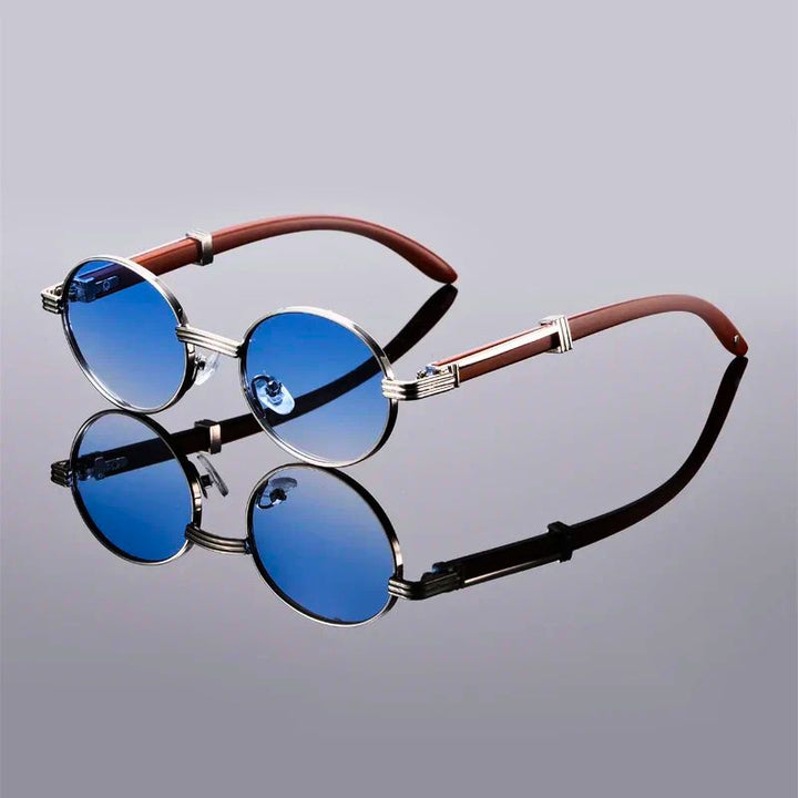Fashionable round UV400 sunglasses, a classic unisex accessory for sun protection and summer style.