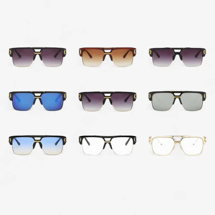 Classic unisex mirrored sunglasses: a lightweight, fashionable choice with retro style and UV400.
