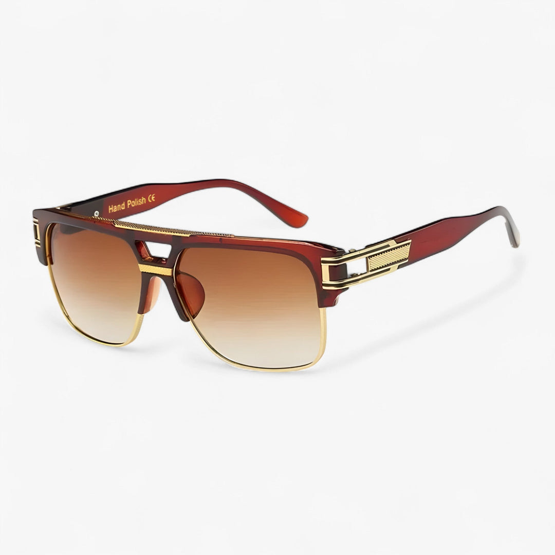 Stylish unisex sunglasses featuring reflective mirrored lenses and a fashionable square frame.