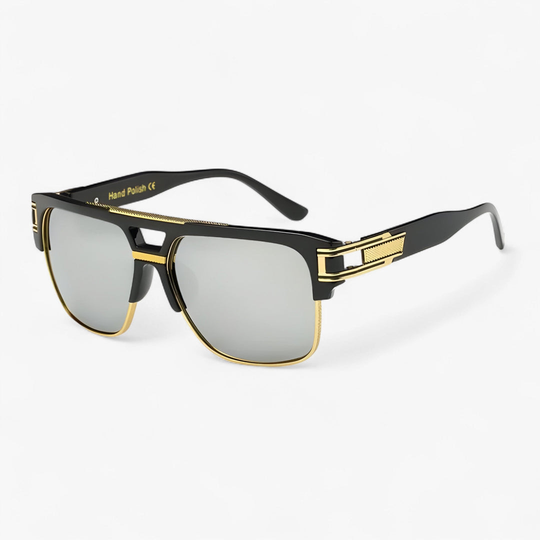 Fashionable unisex retro square frame sunglasses with stunning mirrored lenses and UV400 protection.
