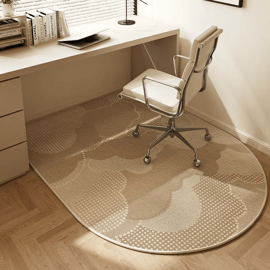 Home office chair mat, a clear floor protector for under desks, safeguarding floors from office chair wheels.