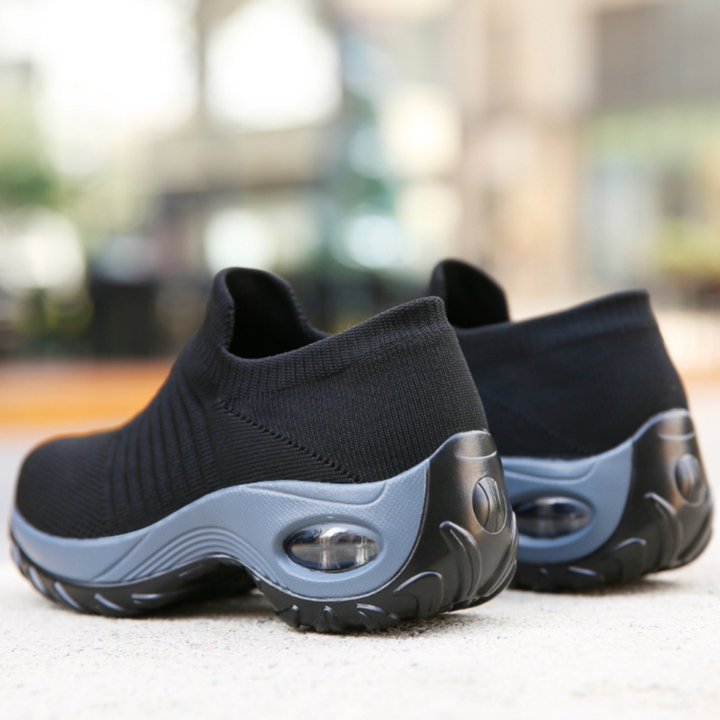 Women's supportive walking shoes designed for foot pain relief and long-lasting comfort.