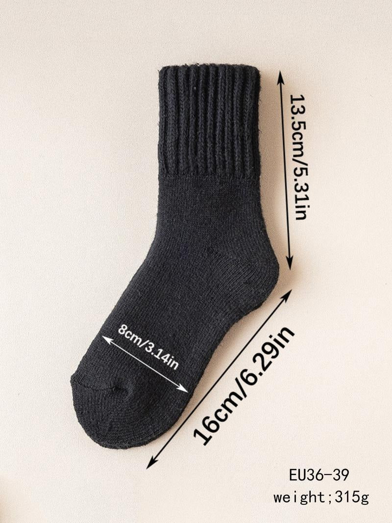 Soft women's premium wool blend cozy knit socks in a variety of neutral colors, stacked