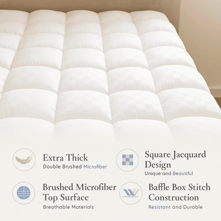 CloudLift™ Cooling Mattress Topper for Comfort - Lexians