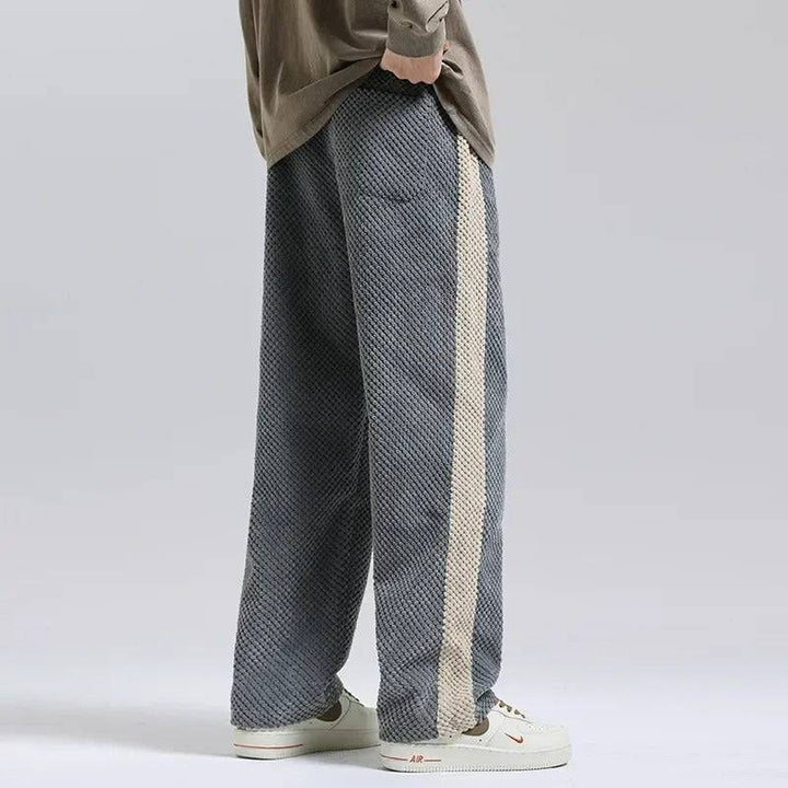 Close-up of the plush corduroy fabric texture on Cloudwear Men's loungewear sweatpants