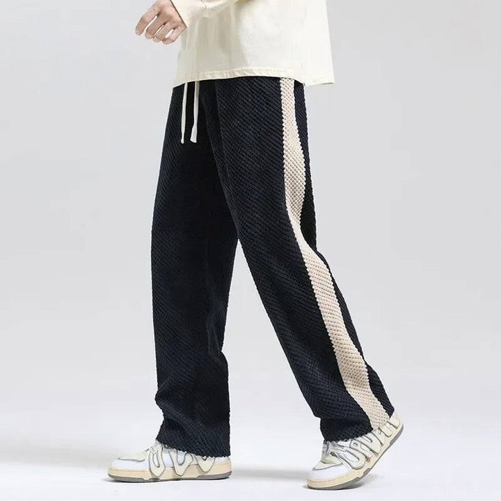 Full shot of Cloudwear Men's Ultra-Soft Corduroy Sweatpants, ideal for loungewear and casual outfits