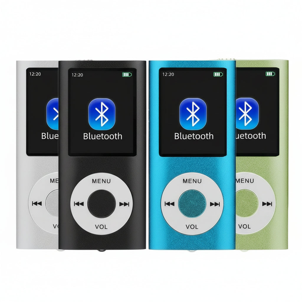 Long battery life digital MP3 player, a lightweight personal audio companion with a 1.8-inch LCD screen.
