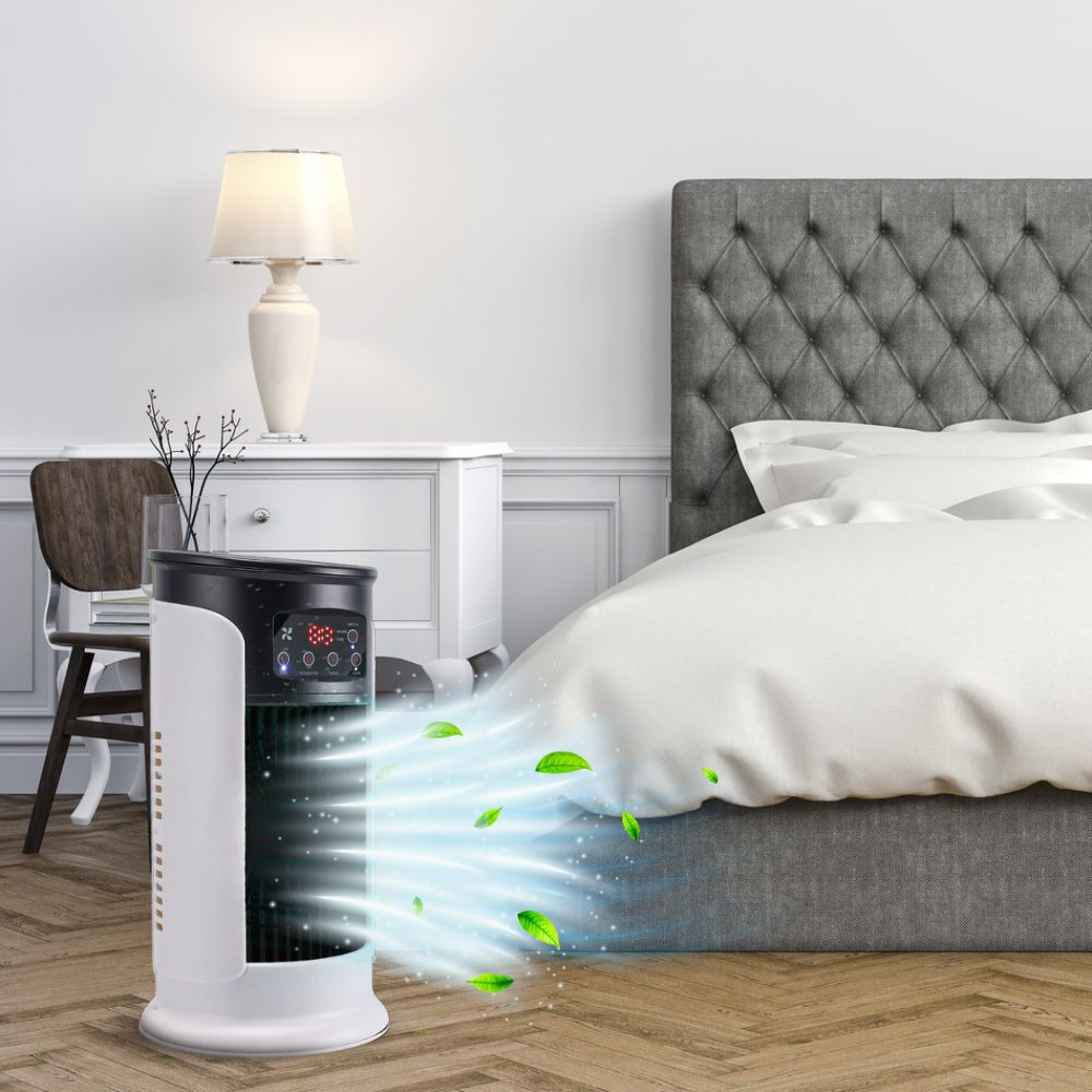 Quiet portable room cooler, ensuring peaceful study or sleep in dorms and home offices.