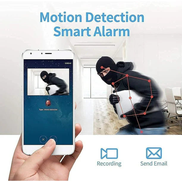 Compact wireless magnetic camera with 1080P HD, black, compact design, perfect for discreet placement in any environment.