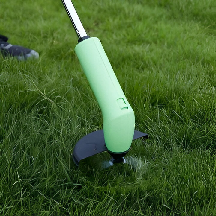 Effortless cordless mini weed trimmer making yard work easy. Ideal electric garden tool for neat lawn care.