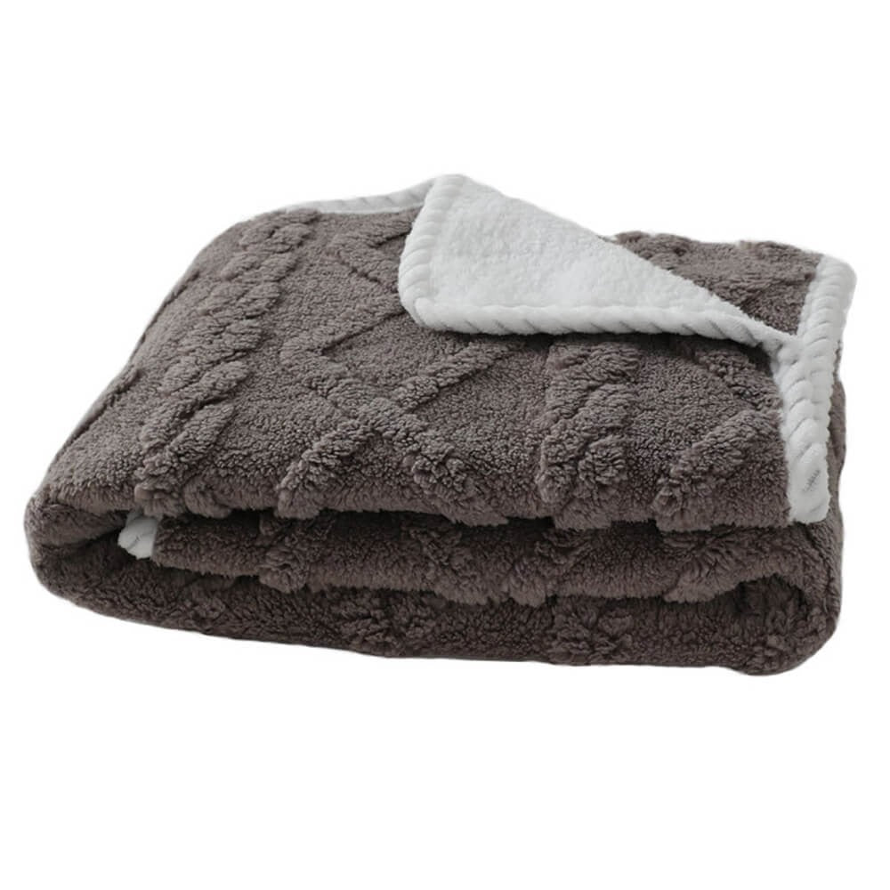 Soft waterproof fleece dog blanket, perfect for pet beds. Cozy lambswool texture offers comfort & protection.