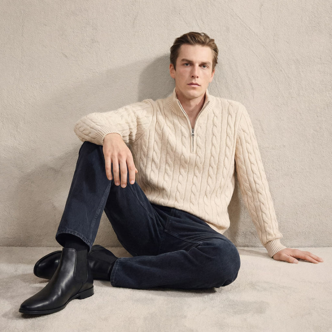 Blue men's Chelsea boots, versatile & stylish. Comfortable slip-on footwear for casual or dress occasions.