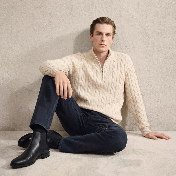 Blue men's Chelsea boots, versatile & stylish. Comfortable slip-on footwear for casual or dress occasions.