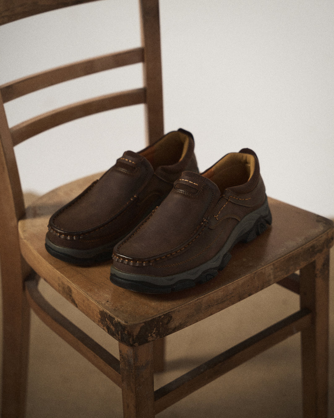 Side view of Dakota men's slip-on loafers, highlighting flexible sole for comfort