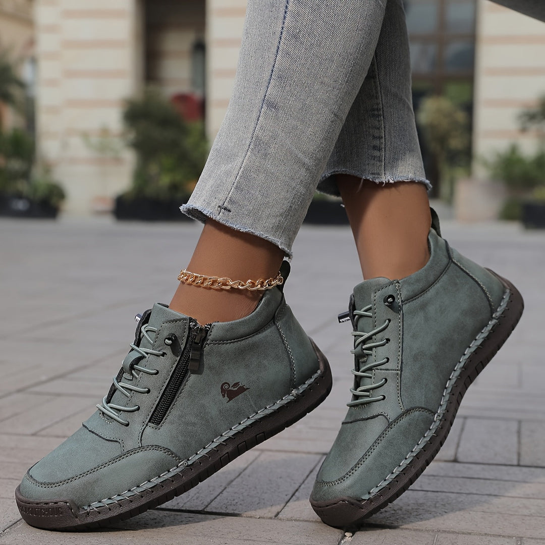 Danielle zip-up sneakers with cushioned midsole for comfortable walks