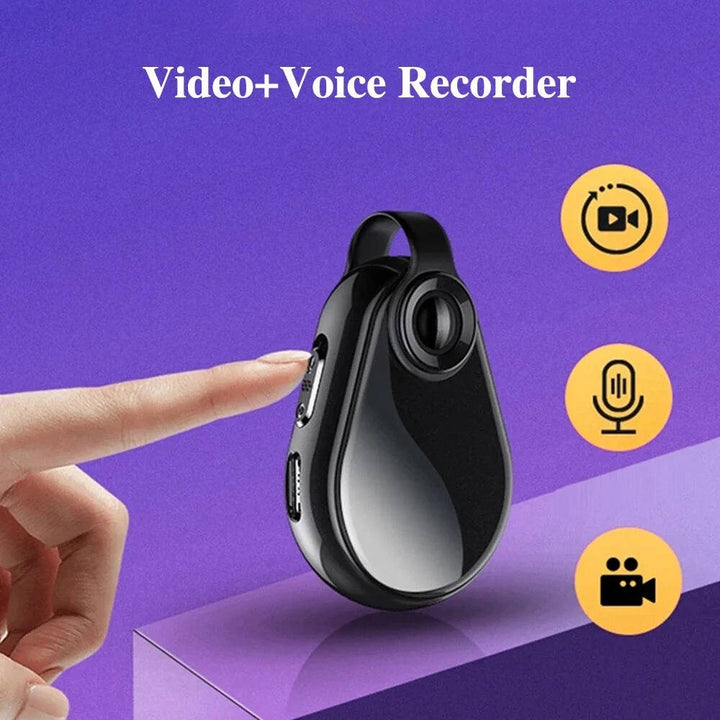 Personal safety device: discreet necklace with a hidden spy camera for video & audio recording.