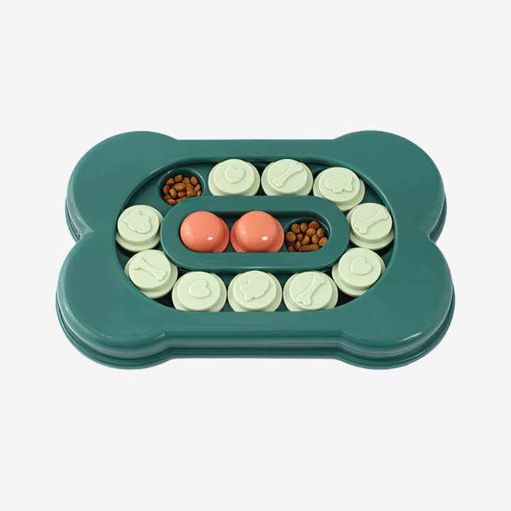 Durable dog puzzle toy, a pet enrichment slow feeder. Great for mental stimulation & anti-anxiety for dogs.