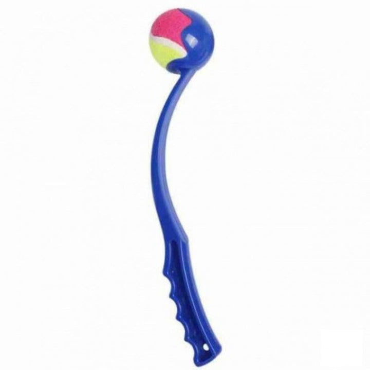 Durable dog ball launcher for energetic fetch. A must-have pet accessory for active outdoor dog training & fun.