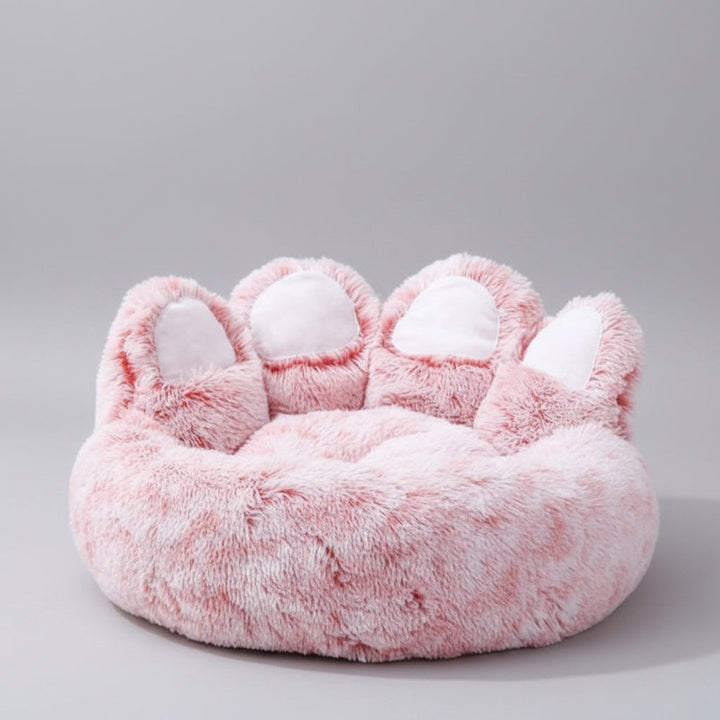 Comfortable dog's calming sofa bed, a soft plush pet accessory with washable cover for anxious dogs.