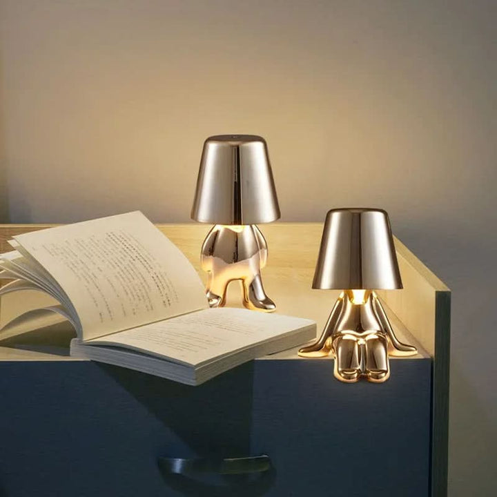 Stylish silver dimmable LED lamp, perfect for creating a contemporary lighting ambiance.