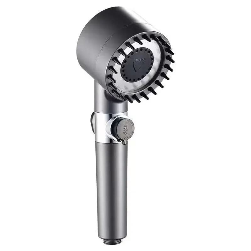 Modern design water filter shower head for superior bathroom decor. Provides filtered water for healthier skin & hair.