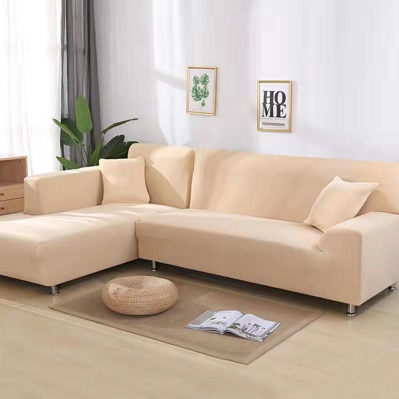 Durable elastic sofa protector, shields furniture from pets, spills & everyday wear.