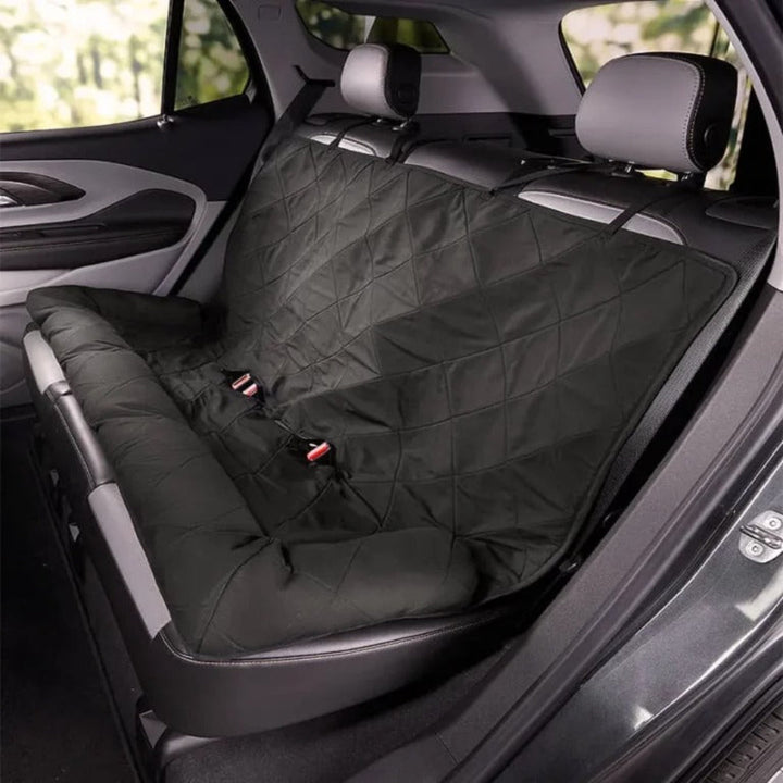 Portable & foldable dog car seat bed for easy pet travel. Provides a safe, secure, and comfortable space for your dog.