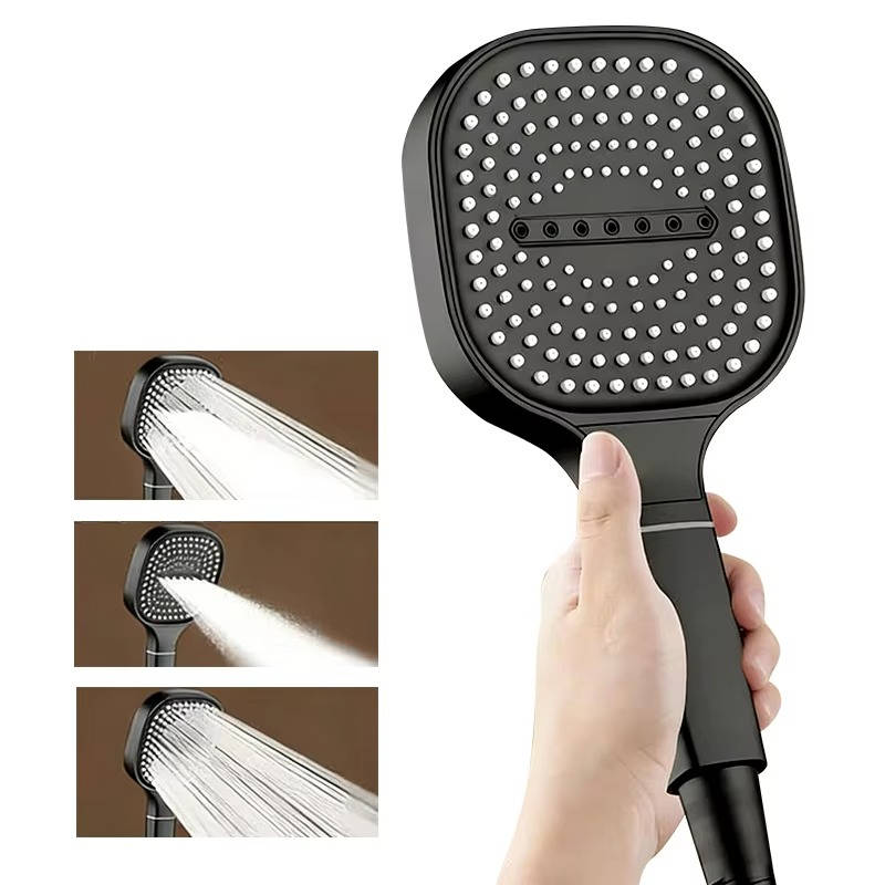 Self-cleaning filtered shower head with 3 spray modes. High pressure & cleaner water without the hassle.