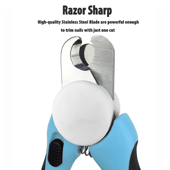 Pet nail clipper & file set with safety guard for safe, easy dog & cat grooming. Essential pet care tool.