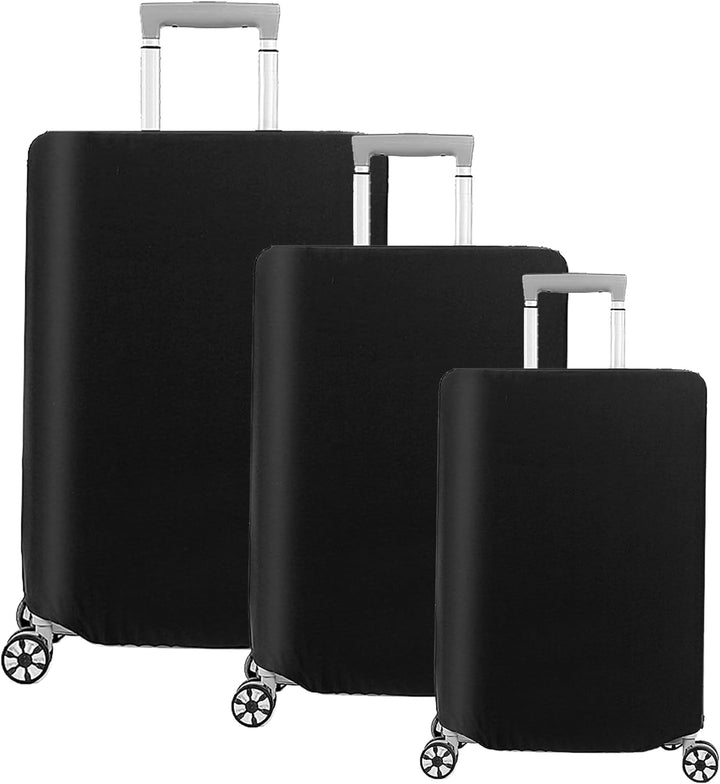 Durable 3-piece stretchable luggage cover set. Anti-tear & dustproof suitcase protector for all travel gear.