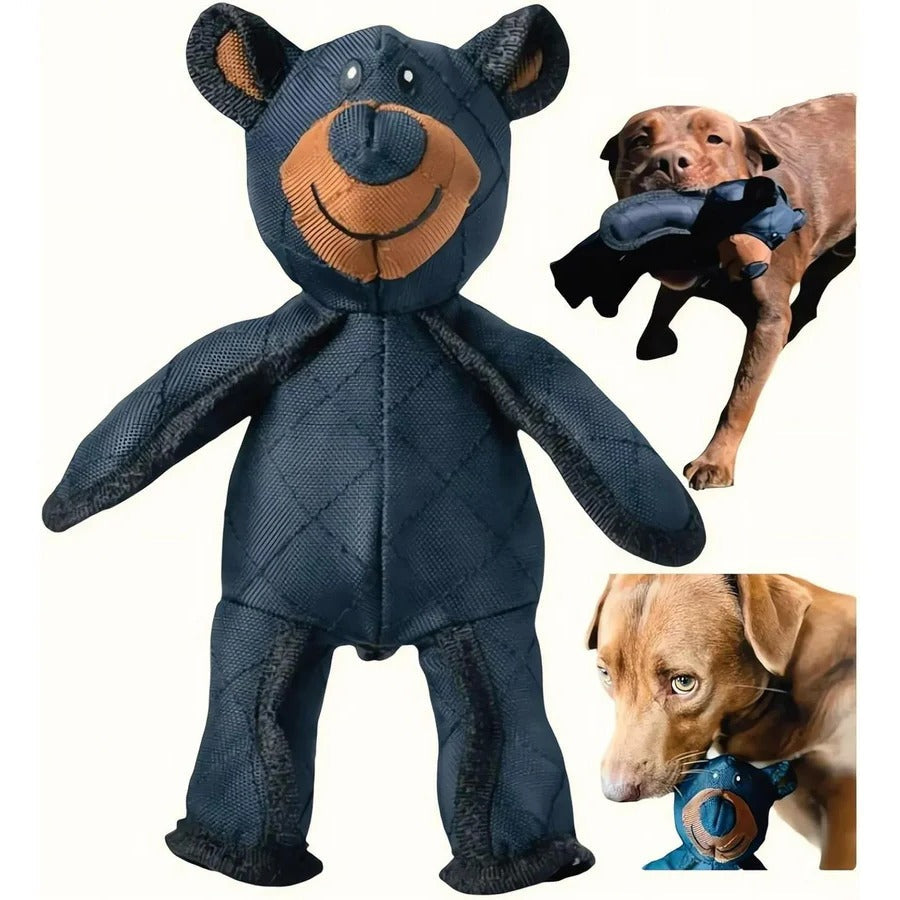 Durable bear dog toy for aggressive chewers. Interactive, chew-resistant, and tough for heavy chewers.