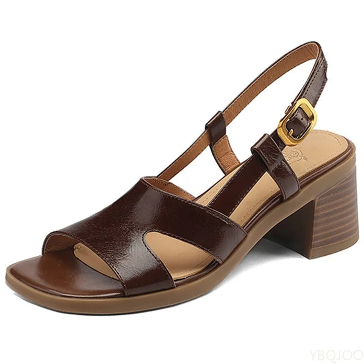 Stylish beige square toe low heel slingback pumps for women, crafted from leather for lasting comfort.