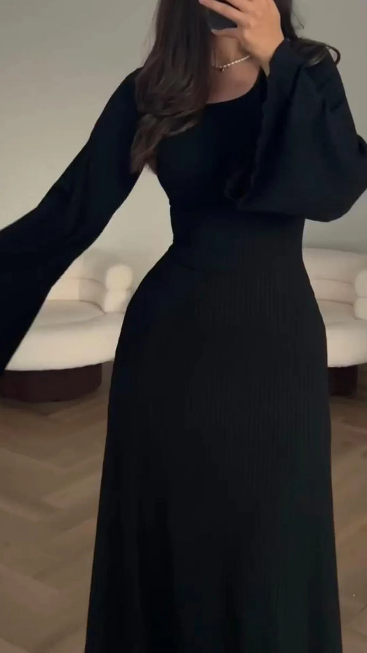 Flattering long sleeve bodycon maxi dress for women, featuring chic corset lacing for formal occasions.