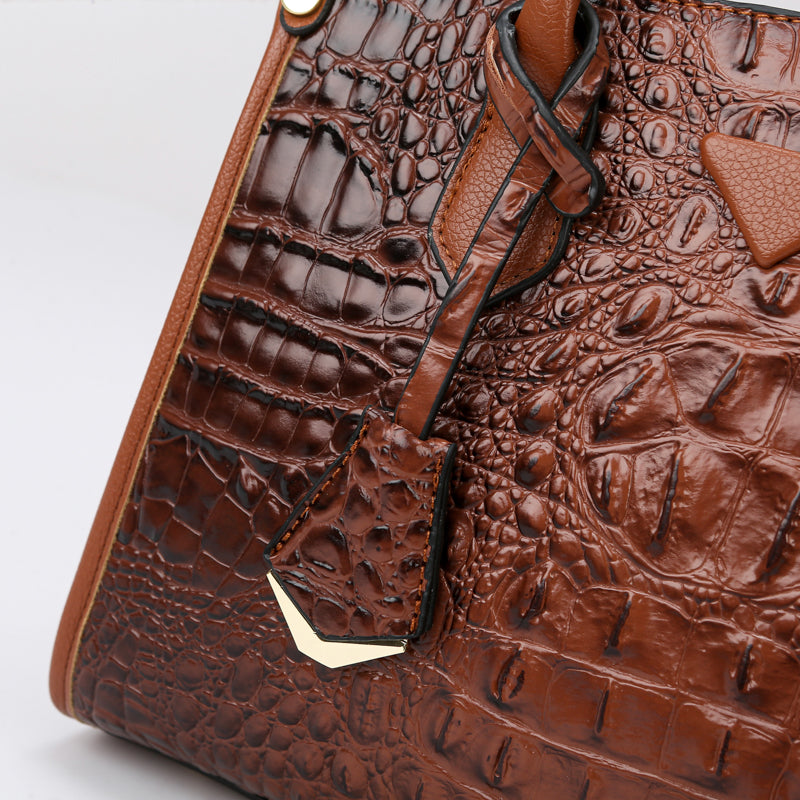 A versatile women's croc-embossed shoulder bag, ideal for adding elegance to any outfit