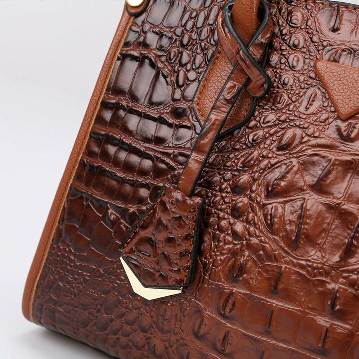 A versatile women's croc-embossed shoulder bag, ideal for adding elegance to any outfit