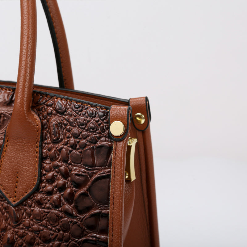 High-fashion croc-embossed shoulder bag for women, a statement accessory for daily elegance