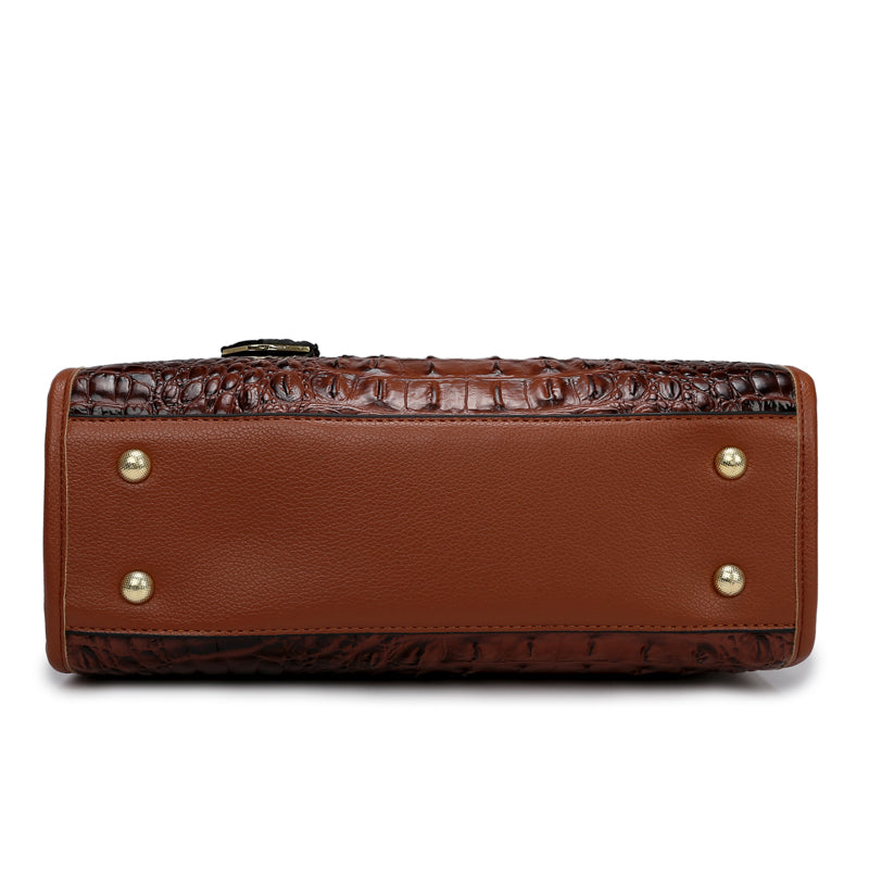 Everyday elegant women's bag, featuring a beautiful croc-embossed design in faux leather