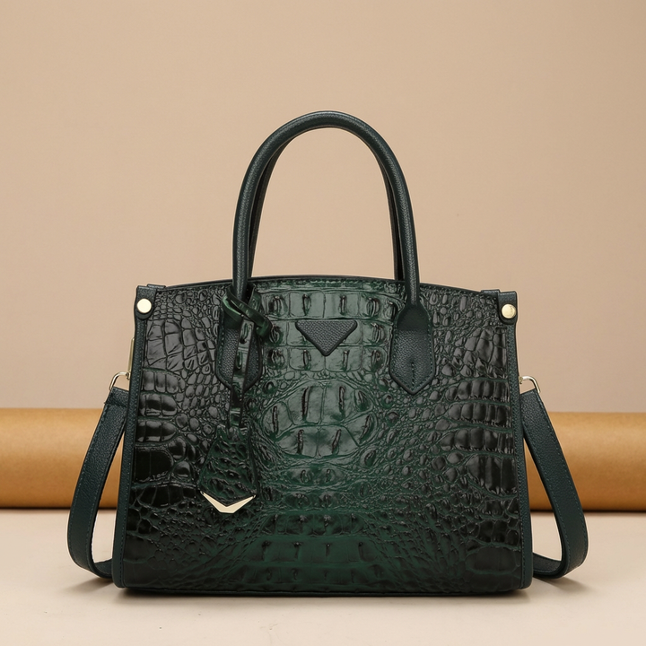 Elegant croc-embossed women's handbag, suitable for both office and casual occasions