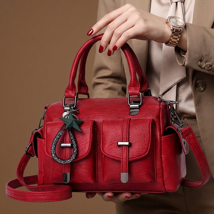 Elegant faux leather shoulder bag for women, perfect for daily use, available in multiple colors.