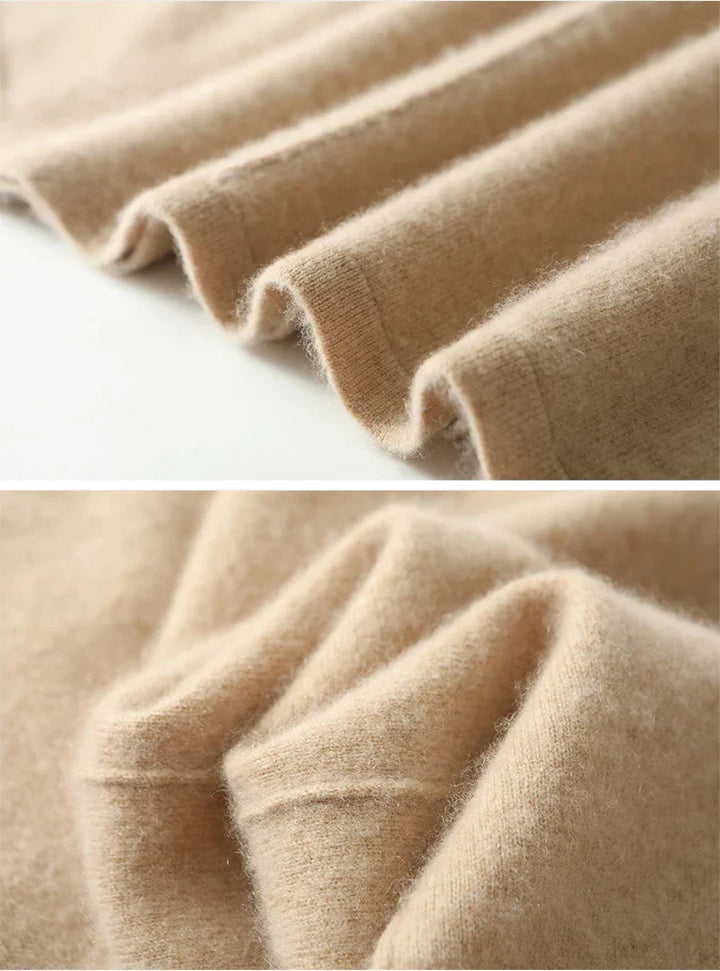 Women's olive merino wool knit maxi skirt, designed for warmth, comfort, and timeless winter elegance.