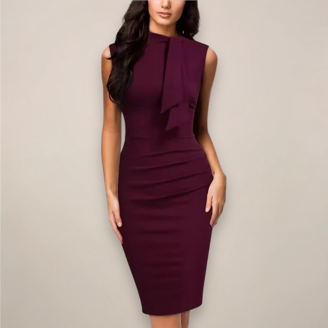 Elegant sleeveless midi dress for women, perfect for summer office or party wear, versatile fashion.